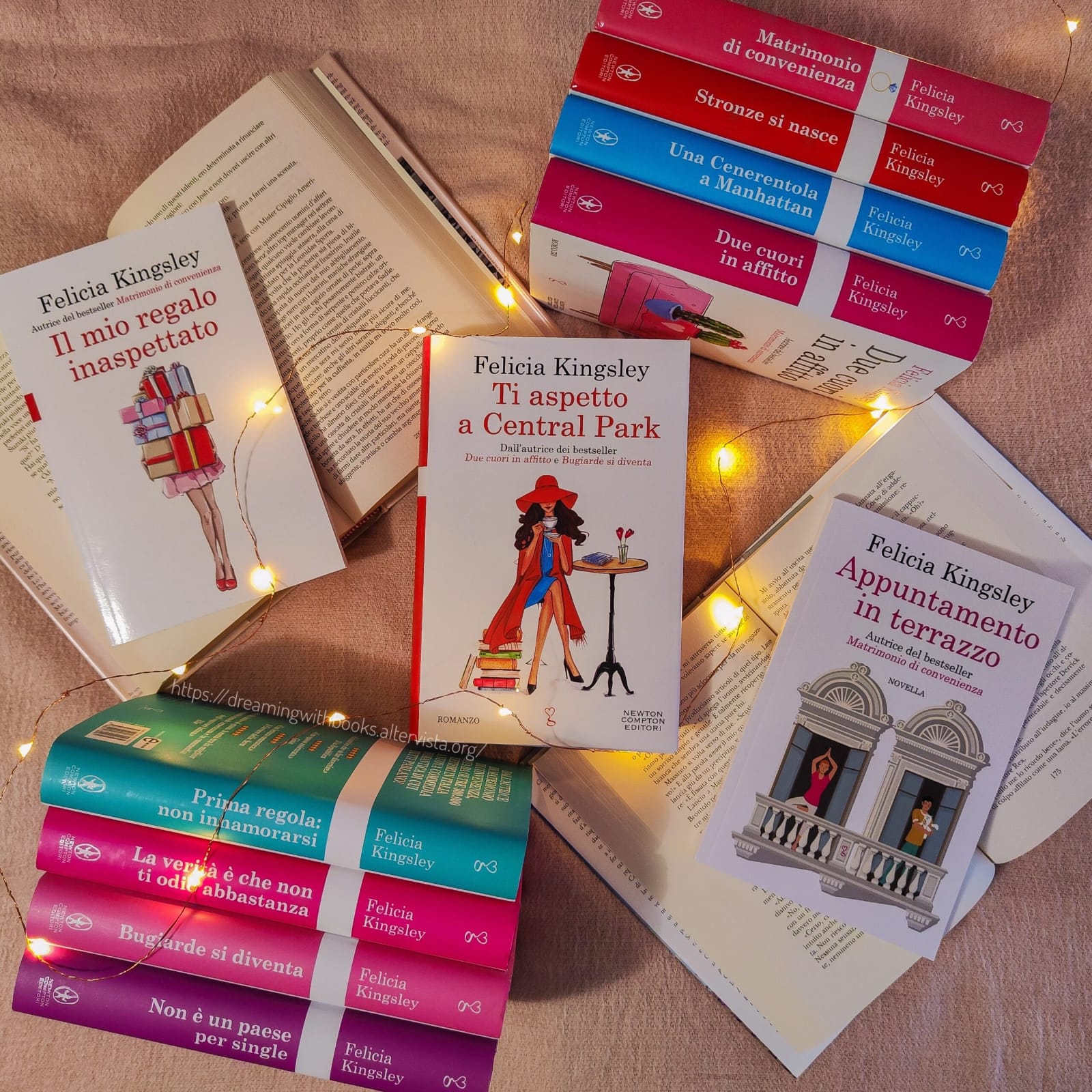 I libri di Felicia Kingsley, fra cui Il mio regalo inaspettato, Ti aspetto a Central Park e Appuntamento in terrazzo