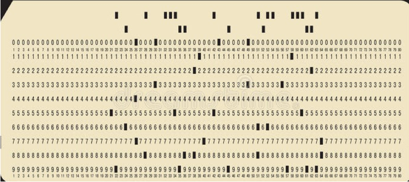 Scheda perforata rappresentante un programma da eseguire nell'ENIAC